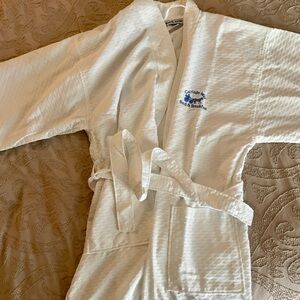 White Textured Bathrobe